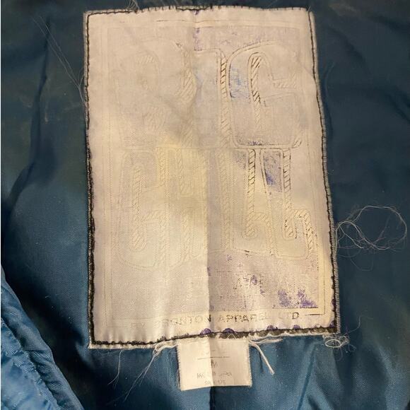 Teal Floral Embroidered Hooded Winter Coat Big Chill Girls Size M - Picture 3 of 6